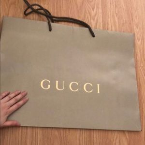 Gucci metallic version paper shopping bag